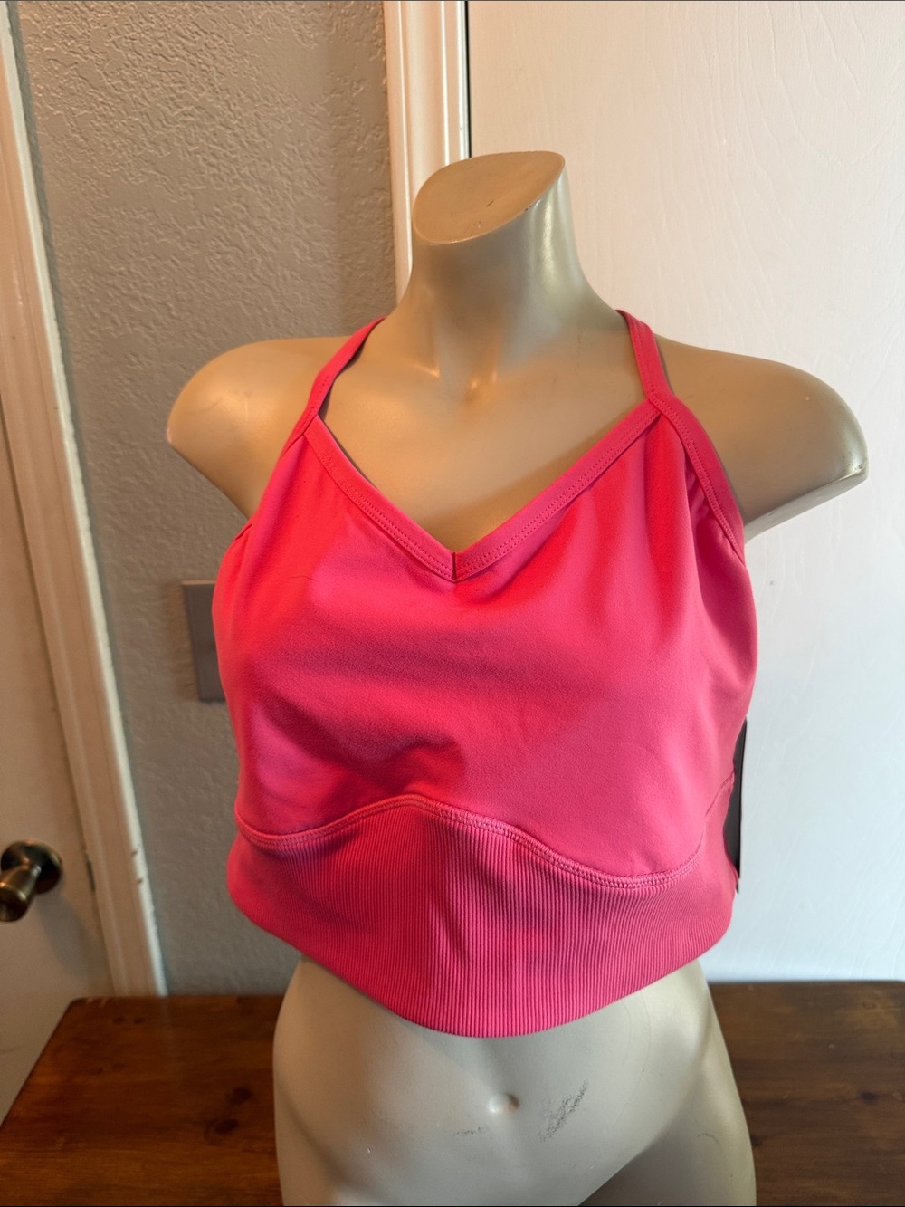 torrid Bright Pink V-Neck Sports Crop Top